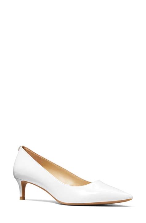 michael kors flex kitten heel optic white|Alina Flex Patent Kitten Pump .